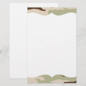 Desert Camouflage Stationery Briefpapier (Voorkant / Achterkant)