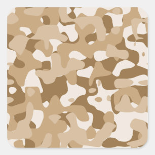 Desert Camouflage Vierkante Sticker