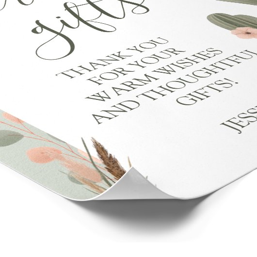 Desert Chic Baby shower Poster (Hoek)