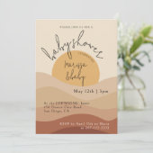 Desert Chic Boho Custom Neutral Aardse Baby shower Kaart (Staand voorkant)