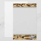 Desert Color Camo met korrelige achtergrondtextuur Briefpapier (Voorkant / Achterkant)