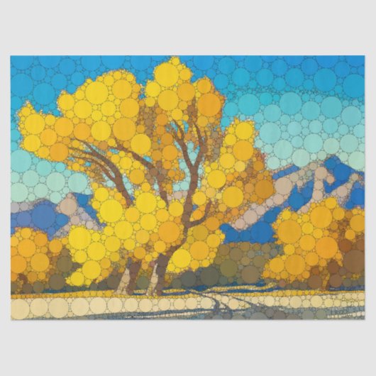 Desert Cottonwoods van After Maynard Dixon Tissuepapier (Voorkant)
