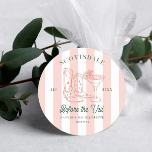 Desert Cowgirl Country Club Meisjes uitje Ronde Sticker