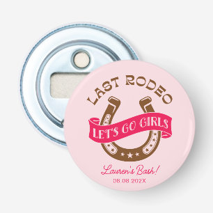 Desert Cowgirl Laatste Rodeo Bachelorette Party Button Flesopener
