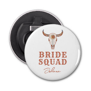 Desert Cowgirl Laatste Rodeo Bride Squad Button Flesopener