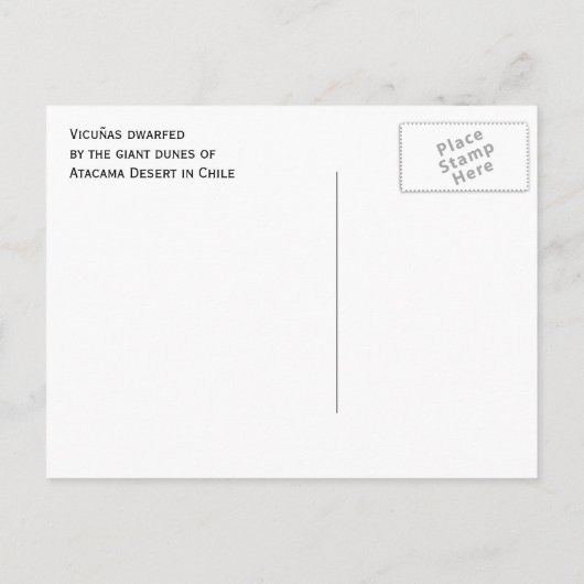 Désert d'Atacama, Chili Carte postale (Dos)
