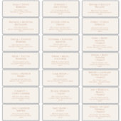 Désert de Boho | Mariage beige Étiquette de adress (Devant)