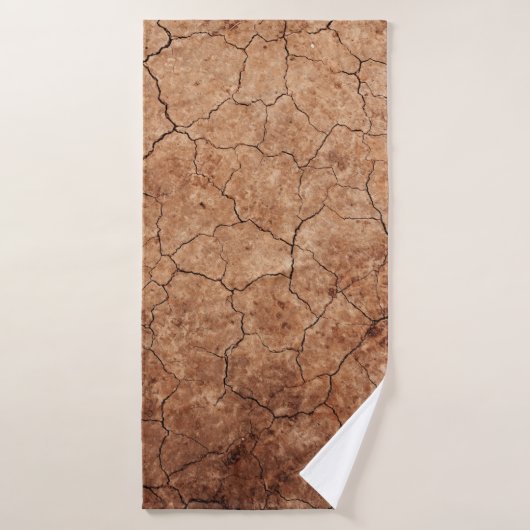 Désert de fissures d'érosion fissurées (Serviette de bain)