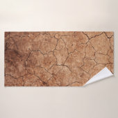 Désert de fissures d'érosion fissurées (Serviette de bain)