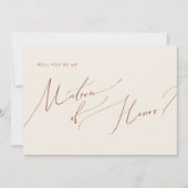 Désert de Whimsical | Carte d'honneur Matron beige (Devant)