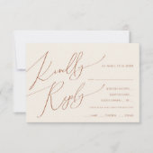 Désert de Whimsical | Carte RSVP au choix du menu (Devant)