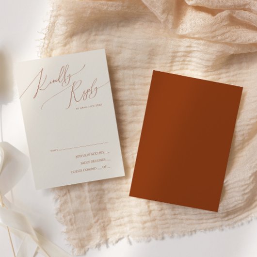 Désert de Whimsical | Carte RSVP en terre cuite