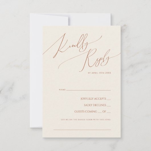 Désert de Whimsical | Carte RSVP pour demande de c (Devant)