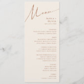 Désert de Whimsical | Menu Dîner Mariage Beige (Devant)