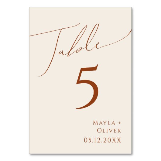 Désert de Whimsical | Numéro de table beige (Par défaut)