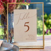 Désert de Whimsical | Numéro de table beige