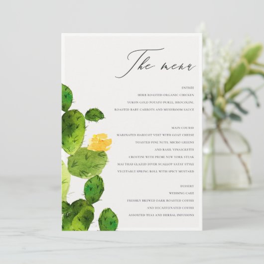 DÉSERT D'EAU VERTE MENU DE FLEURS CACTUS (Debout devant)