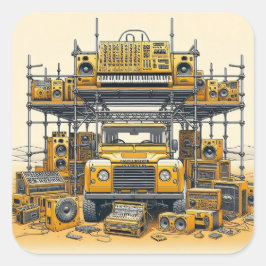 Desert Defender Vierkante Sticker