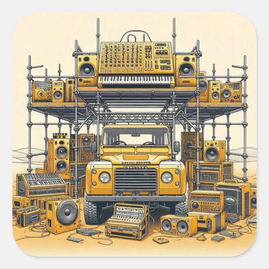 Desert Defender Vierkante Sticker (Voorkant)