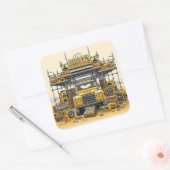 Desert Defender Vierkante Sticker (Envelop)