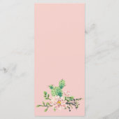 Desert Desert Bloom Menu Mariage 4 plats (Dos)