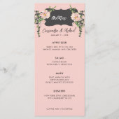 Desert Desert Bloom Menu Mariage 4 plats (Devant)
