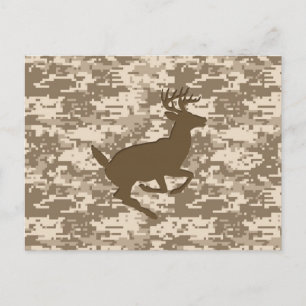 Desert Digital Camouflage Deer Camo Pattern Briefkaart