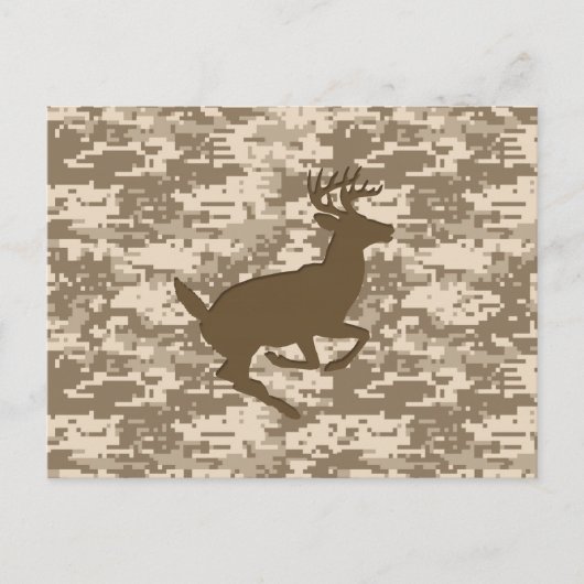 Desert Digital Camouflage Deer Camo Pattern Briefkaart (Voorkant)