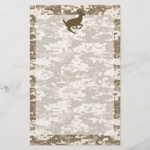 Desert Digital Camouflage Deer Camo Pattern Briefpapier