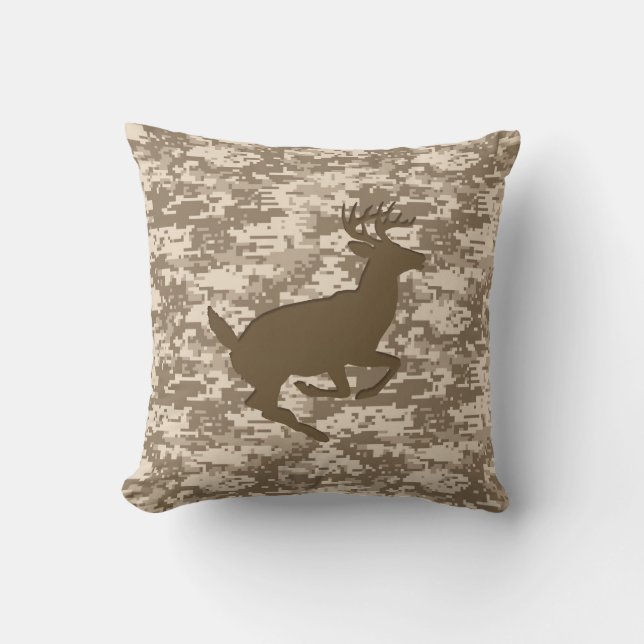 Desert Digital Camouflage Deer Camo Pattern Kussen (Voorkant)