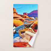 Desert Dragon Lizard Design (Serviette à main)