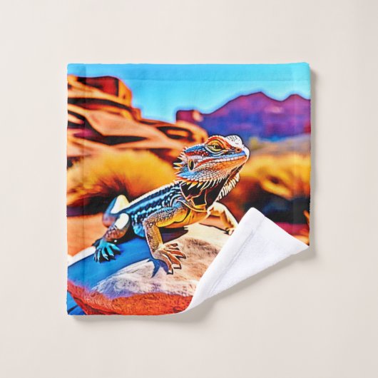 Desert Dragon Lizard Design (Gant de toilette)