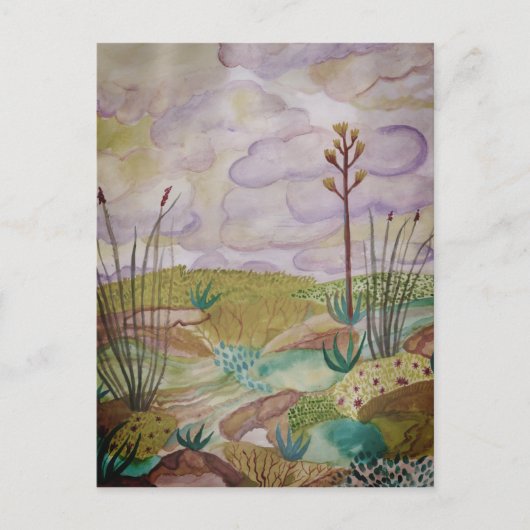 Desert Dreams Waterverf New Mexico Briefkaart (Voorkant)