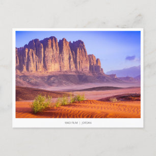 Désert du Wadi Rum en Jordanie, Carte postale de v