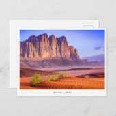 Désert du Wadi Rum en Jordanie, Carte postale de v (Devant / Derrière)