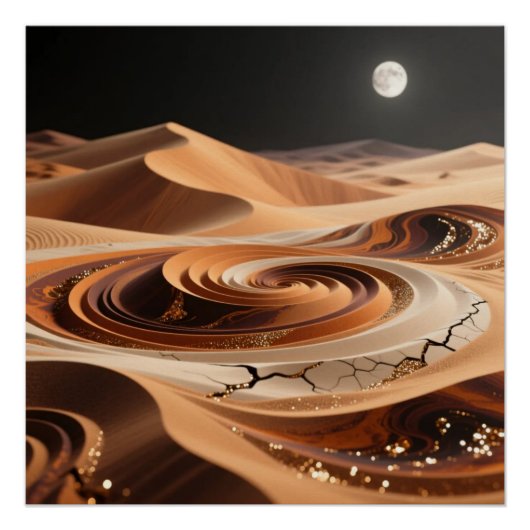 Desert Dunes Art Poster (Devant)