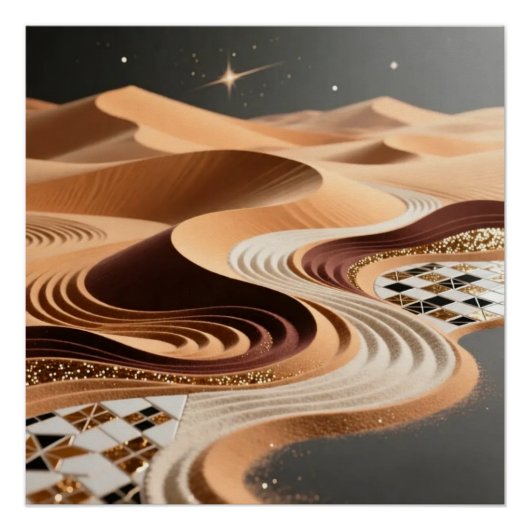 Desert Dunes Art Poster (Devant)