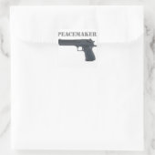 "desert eagle peacemaker" vierkante sticker (Tas)