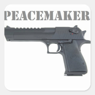 "desert eagle peacemaker" vierkante sticker