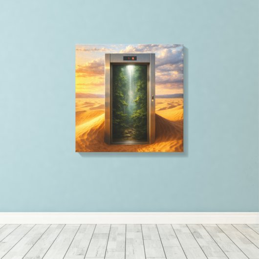 Desert Elevator Canvas Afdruk (Insitu (Houten vloer))