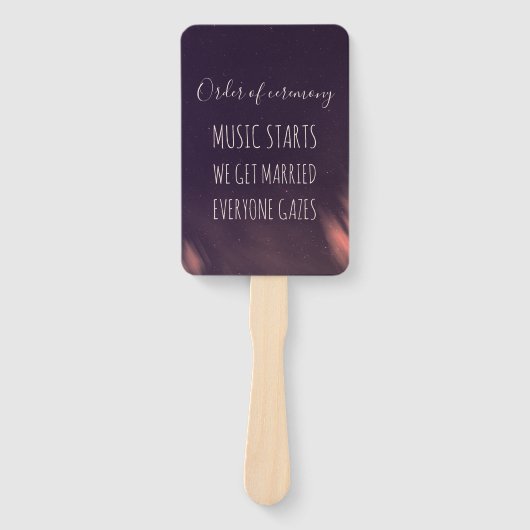 Desert elopement boho grappig hemelse huwelijk handwaaier (Voorkant)