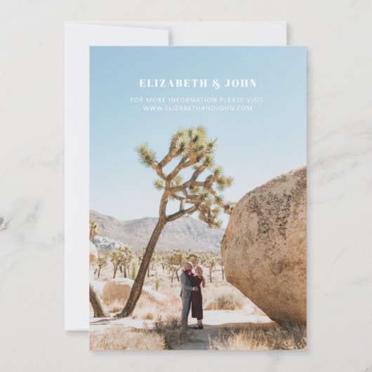 DESERT Faire-part de mariage (Dos)