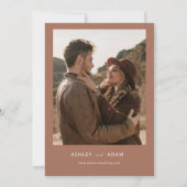 Désert Faire-part de mariage de rouille florale de (Dos)