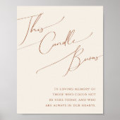 Désert fantaisiste | Beige Cette affiche de bougie (Devant)