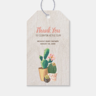 Desert Flower & Roos Gold Glitter Bedankt Cadeaulabel