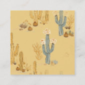 Desert Flowers Western Wedding Enclosure Card Informatiekaartje (Achterkant)