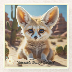 "Desert Fox Graphic" Glazen Onderzetter