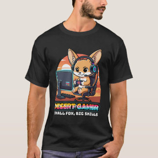 Desert Gamer Fennec Fox - Gaming Streamer T-shirt