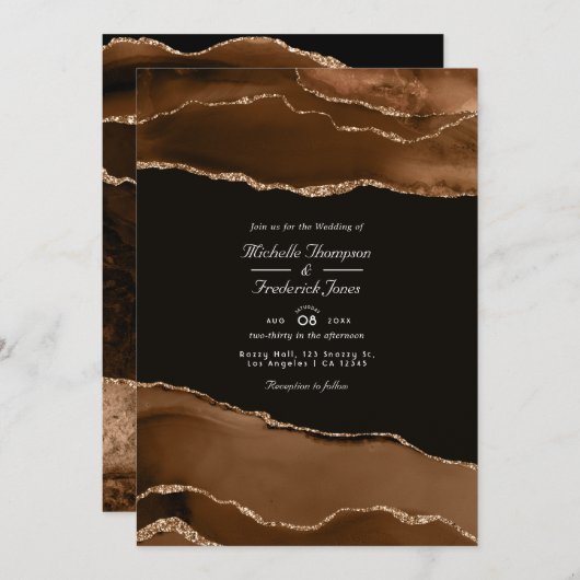 Desert Gold Agate Waterverf Weddenschap QR Code Rs Kaart (Voorkant / Achterkant)