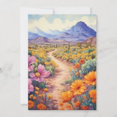 Desert Hues Floral Faire-part de mariage (Dos)